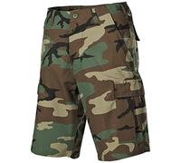 MFH US BDU Bermuda Ripstop Herrenhose Shorts Kurze Hose Cargo Sommerhose verschiedene Ausführungen (S, Woodland)