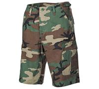 MFH US BDU Bermuda Ripstop Herrenhose Shorts Kurze Hose Cargo Sommerhose verschiedene Ausführungen (S, Woodland Stonewashed)