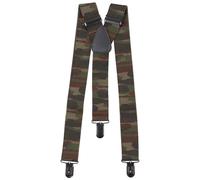 MFH Hosenträger Verstellbar Y-Form Elastisch mit 3 Metallclips Woodland