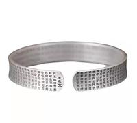 MFUPR Vintage 999 reines Silber Feng Shui Herz Sutra Armband, tibetisch-buddhistisches Amulett for Reichtum und Glück, verstellbar for Männer und Frauen(H)
