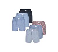 MG-1 Herren Boxer 6-Pack Classics Boxershorts Unterwäsche Unterhose Baumwolle Shorts Webboxer - Mix 4 - Größe L