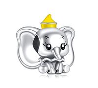 MGIUL Elephant Beads Charm Pendant für Armbänder Halsketten 925 Sterling Silber Anhänger Perlen Schmuck Geschenk für Frauen