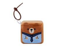 MGM Toy - Squarepal Schlüsselanhänger - Bär - Stressabbau Stofftier - 193728 - Memory Foam - Gadget - Geschenk - Tiere - Rehabilitation - Angst - Sensorisches Spielzeug - Ab 2 Jahren