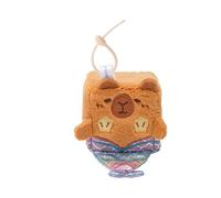 MGM Toy - Squarepal Schlüsselanhänger - Capybara Meerjungfrau - Stressabbau Plüsch - 193704 - Memory Foam - Gadget - Geschenk - Tiere - Rehabilitation - Angstzustände - Sensorisches Spielzeug