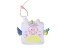 MGM Toy - Squarepal Schlüsselanhänger - Einhorn - Stressabbau Plüsch - 193702 - Memory Foam - Gadget - Geschenk - Tiere - Rehabilitation - Angst - Sensorisches Spielzeug - Ab 2 Jahren