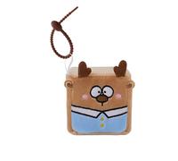 MGM Toy - Squarepal Schlüsselanhänger - Rentier - Stressabbau Plüsch - 193729 - Memory Foam - Gadget - Geschenk - Tiere - Rehabilitation - Angstzustände - Sensorisches Spielzeug - Ab 2 Jahren