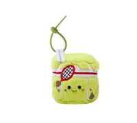 MGM Toy - Squarepal Schlüsselanhänger - Tennis - Anti-Stress Plüsch - 193715 - Memory Foam - Gadget - Geschenk - Sport - Rehabilitation - Angstzustände - Sensorisches Spielzeug - Ab 2 Jahren