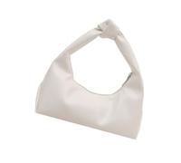 MHADBKH Stilvolle Handtasche in Knödelform, weiches Polyurethan, leichte Alltagstasche, Unterarm-Geldbörse, lässiger Tragegriff oben, weiß