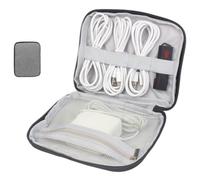 MHDAMAI Elektronik-Tasche Wasserdicht Tragbare Kabel Organizer Tasche für USB Ladekabel Powerbank Ladekabel Sd-Karte Kopfhörer, Grau