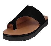 MHNFGDSE Orthopädische Sandalen Damen FüR Hallux Valgus Korrektur Schuhe Damen Sommer Aus Pu-Leder rutschfeste Elegante Sandalen Mit Fasciitis-Sohlen FüR Hallux Valgus Bunion,E,43 EU