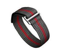 MHYATIO 22 mm integriertes Nylon-Uhrenarmband, kompatibel mit TUDOR Pelagos Black Bay Collar Hidden FXD/Biwan / 1958-Serie, wasserdichtes Canvas-Uhrenarmband(Army green-red)