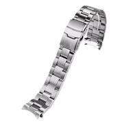 MHYATIO Edelstahlarmband kompatibel mit Seiko Nr. 5 SKX007/009 SRP599 SSK003 gebogenes Metall-Edelstahl-Uhrenarmband 20 mm 22 mm Herrenarmband(Silver -A,20mm-width)