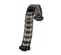 MHYATIO Kompatibel mit Casio G-Shock GM110 GA110GB GD100 120 GA2100 Small Steel Cannon Armband Schwarz Gold Modifiziertes Keramik-Uhrenarmband Herren 16 mm(Black gold-black)