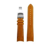 MHYATIO Kompatibel mit Tudor Black Bay 1958 M79363 M79030N M79030B Kollektion Vintage-Armband Herren gebogenes Rindsleder-Uhrenarmband 20 mm 22 mm Uhrenarmband(Brown-silver,22mm)