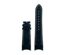 MHYATIO Kompatibel mit Tudor Black Bay 1958 M79363 M79030N M79030B Kollektion Vintage-Armband Herren gebogenes Rindsleder-Uhrenarmband 20 mm 22 mm Uhrenarmband(Blue-no clasp,22mm)
