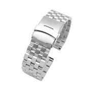 MHYATIO Massives Edelstahlarmband-Zubehör, kompatibel mit Armani Jeep Fossil Tissot Casio PRG-600 650 Swordfish 316 Metallstahlarmband 20 mm(76-silver,18mm)