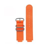 MHYATIO Modifiziertes 16-mm-Nylon-Uhrenarmband, kompatibel mit Casio GA900 GA110 DW5600 5610 GWB5600 GA2100, Armband, Schwarzgold, Outdoor-Sportarmband(Orange-silver)