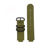 MHYATIO Modifiziertes 16-mm-Nylon-Uhrenarmband, kompatibel mit Casio GA900 GA110 DW5600 5610 GWB5600 GA2100, Armband, Schwarzgold, Outdoor-Sportarmband(Army green-black)