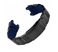 MHYATIO Soild Edelstahl-Armband, kompatibel mit Casio G-SHOCK MTG-B1000 Uhrenarmband, modifiziertes Präzisionsstahl-Zubehör, Harz-Armbandgürtel(Black-blue,MTG-B2000)