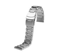 MHYATIO Universelles Armband aus massivem Edelstahl, kompatibel mit Tissot Hamilton Casio Citizen Uhrenkette, 20 mm, 22 mm, 24 mm Metall-Sicherheitsschnallenarmband(A Silver,20mm)