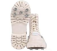 Miaherry 1 Paar Anti-Rutsch Schuhspikes Anti-Rutsch Steigeisen Spikes für Schuhe Winter Eisspikes für Schnee und EIS Schuhkrallen mit 5 Edelstahl Zähne Verstellbar Universal Wandern Bergsteigen