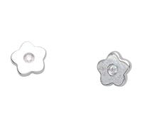 Miamar 01.KS131 Mädchen Ohrstecker Blume Silber Zirkonia weiß