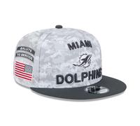 Miami Dolphins 2024 NFL Salute to Service New Era 9FIFTY Snapback Cap Weiß - L/XL
