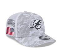 Miami Dolphins 2024 NFL Salute to Service New Era Stretch Snap 9SEVENTY Trucker Cap Weiß - ONE SIZE
