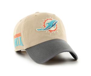 Miami Dolphins Historic Ashfield '47 CLEAN UP NFL Cap Beige - ONE SIZE