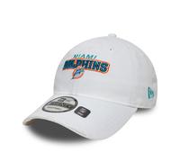Miami Dolphins New Era Washed Distressed 9TWENTY Verstellbare NFL Cap Weiß - ONE SIZE