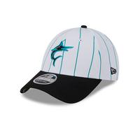 Miami Marlins New Era 2025 MLB Batting Practice 9FORTY Stretch Snap Cap Weiß - ONE SIZE