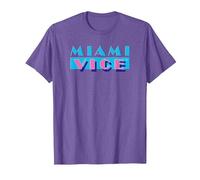 Miami Vice Logo Comfortable T-Shirt - Official Tee. T-Shirt, Herren, Heidekrautlila, XL