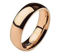 Mianova Band-Ring Edelstahl Herrenring Damenring Partnerring Trauring Verlobungsring Damen Herren Rosegold Größe 55 (17.5) Breit 6mm