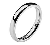 Mianova Band-Ring Edelstahl Herrenring Damenring Partnerring Trauring Verlobungsring Damen Herren Silber Größe 55 (17.5) Breit 4mm