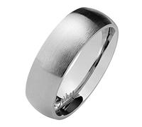 Mianova Herren Damen Band Ring Partnerring Edelstahl Verlobungsring Damenring Herrenring Matt Silber Größe 65 (20.7) Breit 6mm