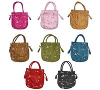 MIAO JIN 8 Stück große Seide Brokat Kordelzug Schmuck Beutel Tasche Retro Stickerei Geschenktüte Handtasche Beutel für Süßigkeiten Hochzeit Party Geschenke Snacks & Schmuck