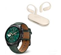 Mibro Lite3 Pro Smartwatch Herren Damen Rund 45mm (Dunkelgrün) und OpenEar Pro Kopfhörer Bluetooth 5.4 (Weiß), Spazierengehen, Joggen, Fitnessstudio, Radfahren, Pendeln