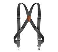 MIBSH Hosenträger Suspender Trucker Hosenträger Für Herren Heavy Duty 3,5 cm Breite X-Rücken Mit 2 Seitenhaken Clips Verstellbare Elastische Große Hosenträger Gray