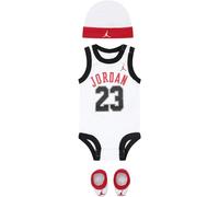 Michael Jordan Jumpman Baby-Set, 3-teilig, 0 - 6 Monate, Weiß / Rot, 0836