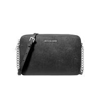 Jet Set Large Saffiano Leather Crossbody Bag - in schwarz - aus Textil &Metall