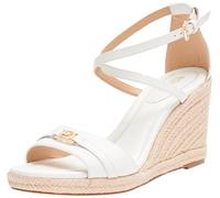 40 MICHAEL KORS MANDY WEISSE SANDALE MIT KEIL