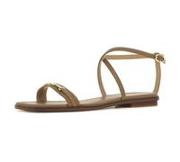 37 MICHAEL KORS LENA BEIGE FLACHE SANDALE