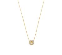 Kette mit Anhänger MICHAEL KORS "Schmuck Geschenk Silber 925 Halsschmuck PREMIUM", gold (gelbgoldfarben, kristallweiß), Halsketten, Damen, Silber 925 (Sterlingsilber), L: 45,5 B: 1mm, mit Zirkonia (sy