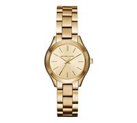 Michael Kors Analog Casual Armbanduhr Mini Slim Start- und Landebahn Gold MK3512