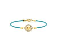 Armband MICHAEL KORS "Schmuck Geschenk Metall Kordel Nylon Armschmuck Premium", türkis, gelbgoldfarben, kristallweiß, kristallweiß, Armbänder, Damen, 19,5cm, Metall Nylon, Metall, Nylon, Armband, mit 