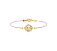 Armband MICHAEL KORS "Schmuck Geschenk Metall Kordel Nylon Armschmuck Premium", rosa, gelbgoldfarben, kristallweiß, kristallweiß, Armbänder, Damen, 19,5cm, Metall Nylon, Metall, Nylon, Armband, mit Zi