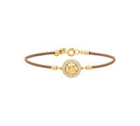 Armband MICHAEL KORS "Schmuck Geschenk Metall Kordel Nylon Armschmuck Premium", braun, gelbgoldfarben, kristallweiß, kristallweiß, Armbänder, Damen, 19,5cm, Metall Nylon, Metall, Nylon, Armband, mit Z