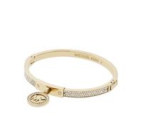 Michael Kors Armreif mit MK-Logo aus Edelstahl und Pav -Kristallen f r Damen, Farbe: Gold (Modell: MKJ5976710)