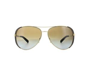 Michael Kors Aviator Womens Gold Chocolate noir brun gradient polarisé les lunettes de soleil Einheitsgröße