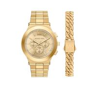 Michael Kors Billie Herren 44MM Goldfarbene Edelstahl-Uhr, MK9270SET